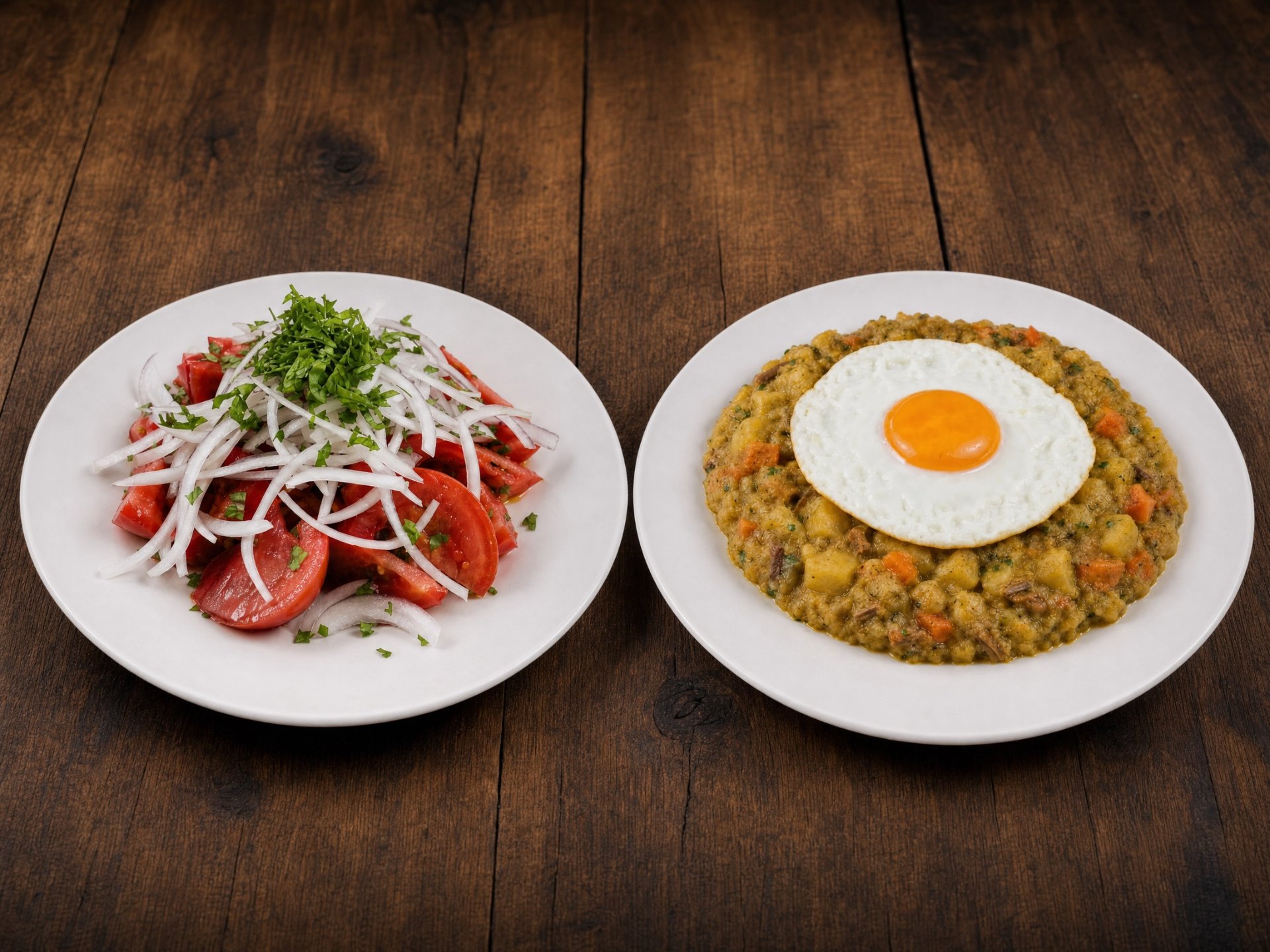 Charquicán + Ensalada Chilena