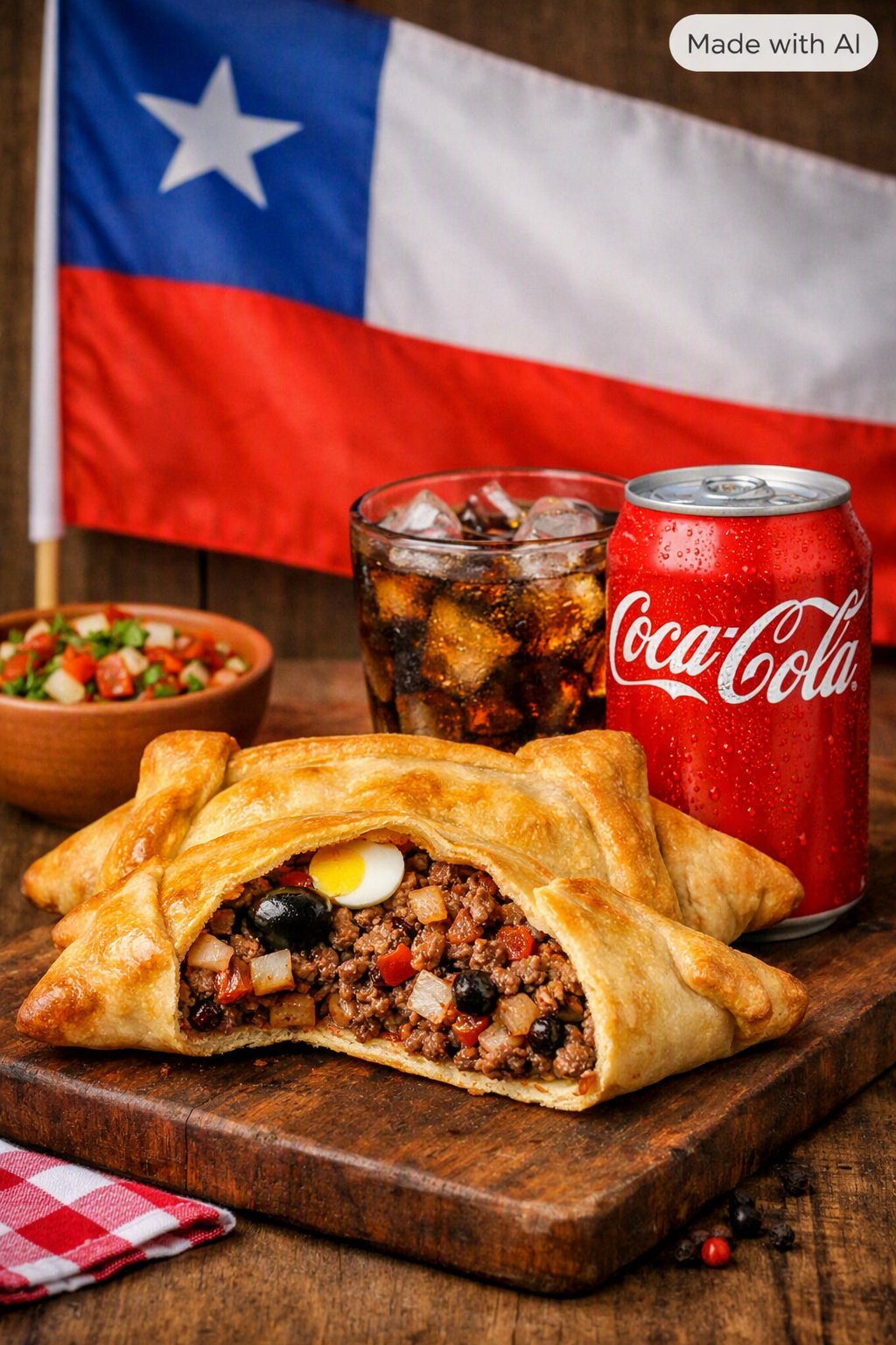  1 EMPANADA  CHILENA+ 1  BEBIDA 220CC
