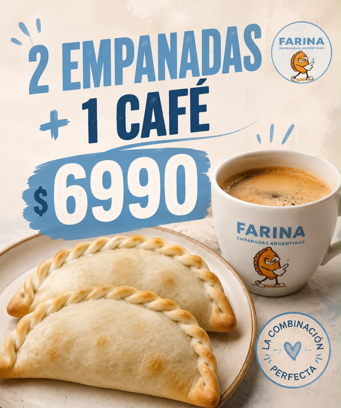 2 EMPANADA + CAFÉ