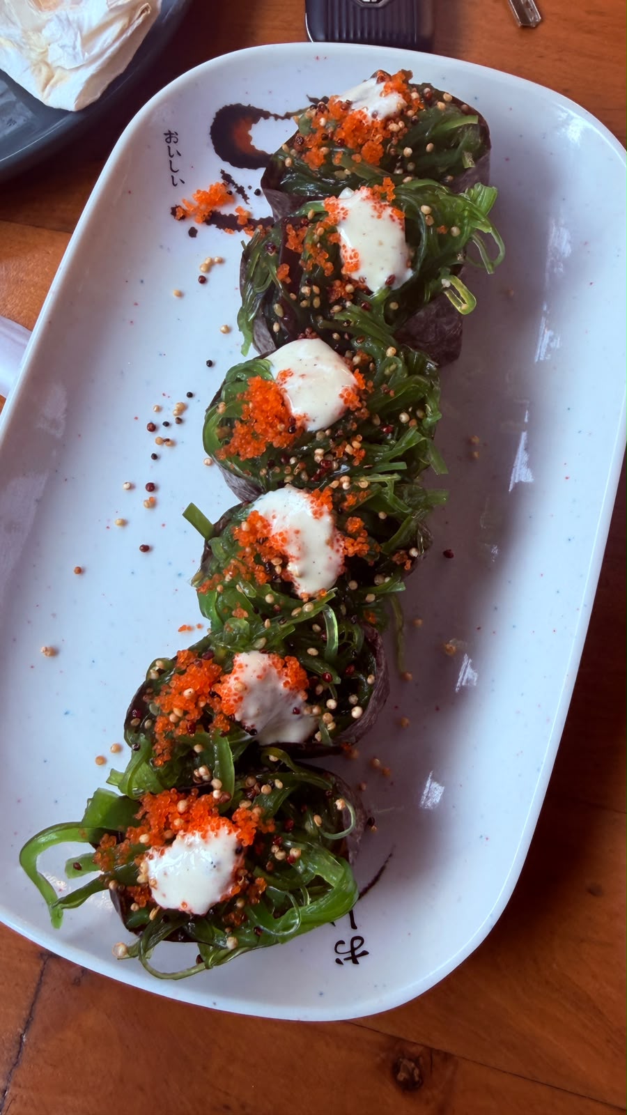 Nigiri Crocante Wakame Acevichado (Gunkan)