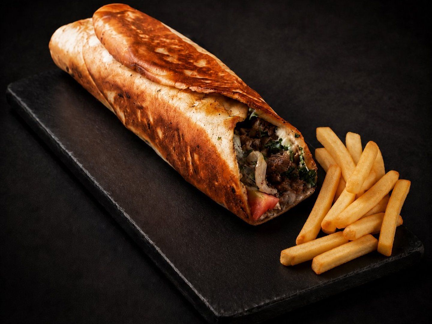 Shawarma Carne + Papas