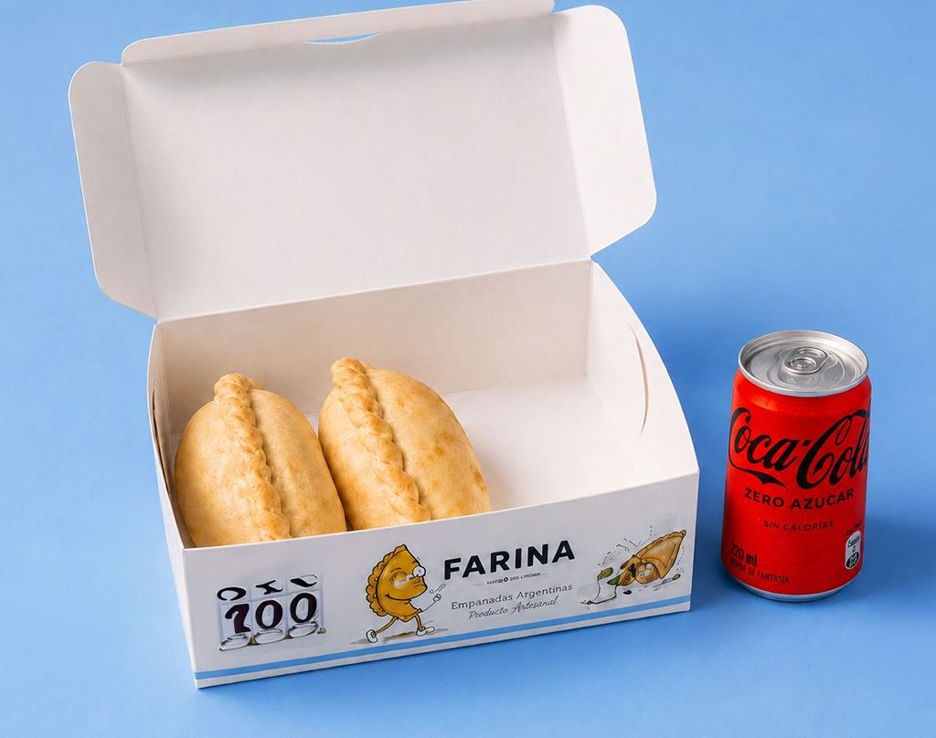 2 EMPANADA + 1 LATA BEBIDA 220CC