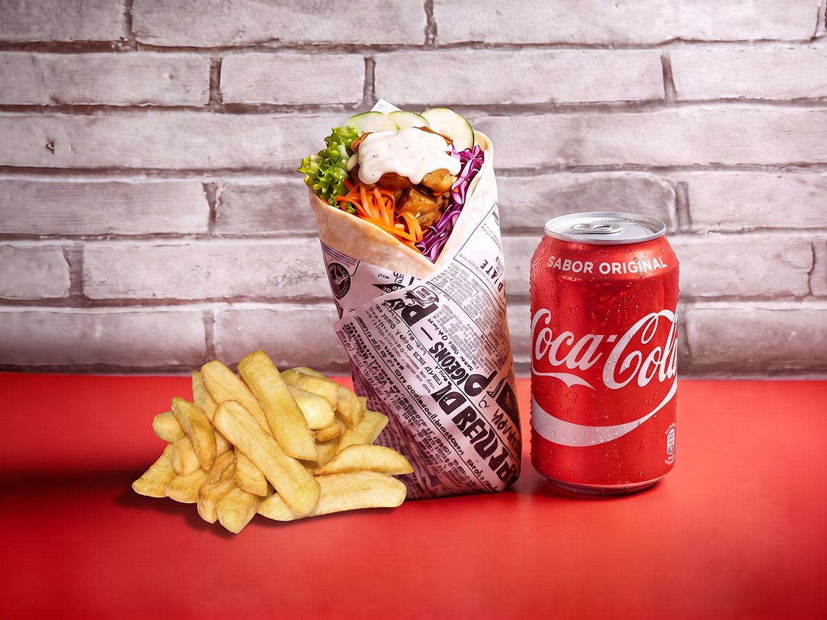 Arma tu fajita + Papas y Bebida 350ml